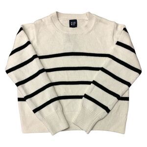 GAP Black and White Striped Sweater